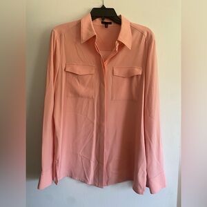 Escada Pale Coral Equipment Button Down Blouse- Size EU 38 (or US 4/6)